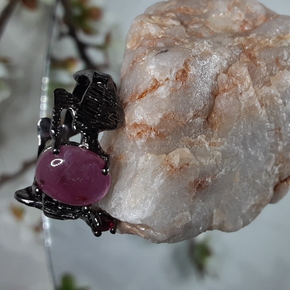 925 Genuine Ruby And Garnet Ring. Price Is Firm. - Picture 4 of 5